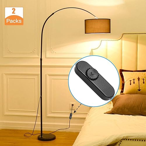 Miniatura 5 de Interruptor de lámpara en línea, 2 unidades, atenuador giratorio de rango completo, reemplazo de interruptor de cable para lámpara de pie y mesa,