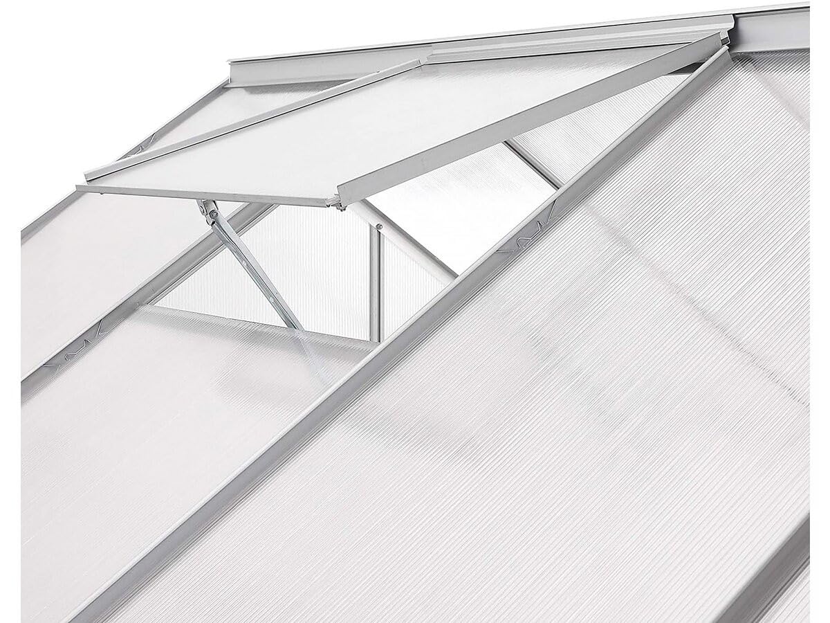Serre Jardin Polycarbonate 250 x 190 x 195 cm Basilic - 4,75 m² - Gris