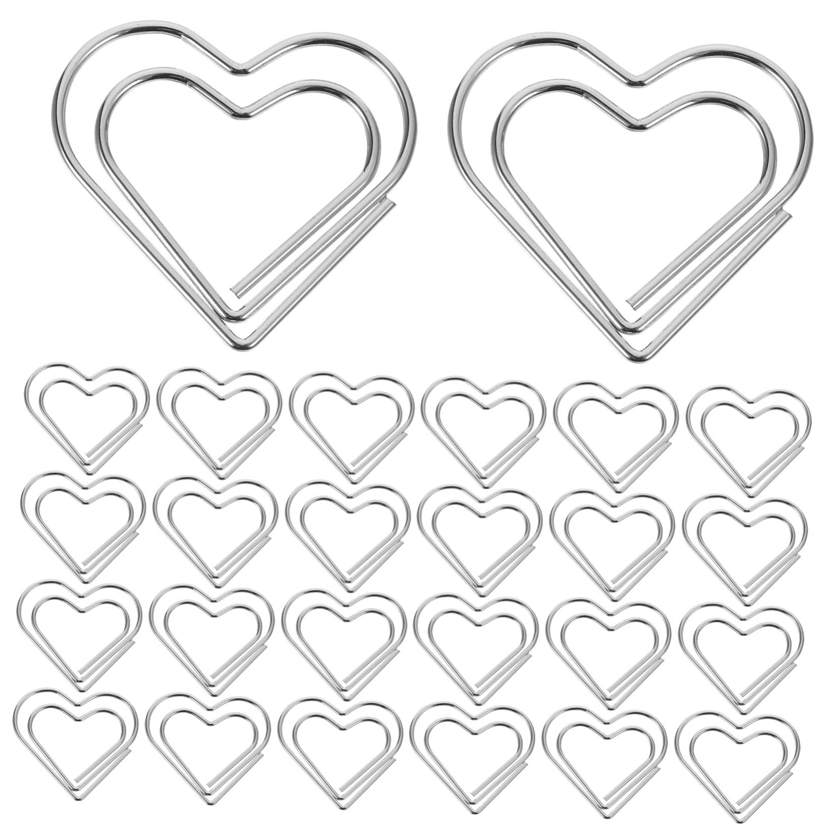 DOITOOL 4 Sätze Herzförmige Büroklammern Dekorative Büroklammern Aus Metall Für Dokumente Notizen Fotos Kreative Lesezeichen Für Büro Und Schule Delicate Paper Clips 100 Stück * 4