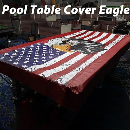 Miniatura 3 de Funda de cuero para mesa de billar de 8 pies, 8 pies, para exteriores e interiores, para proteger la mesa de billar, color rojo
