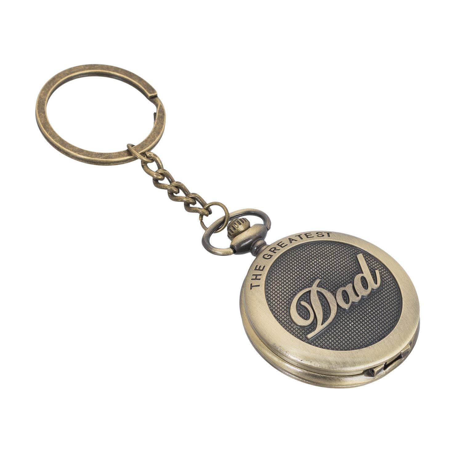 Geekmonkey Pocket Watch Dial Keychain Antique Vintage Style Pocket Watch for Men/Women (Dad Design -3 Pocket Watch) (B098B3VP46) Amazon Price History, Amazon Price Tracker