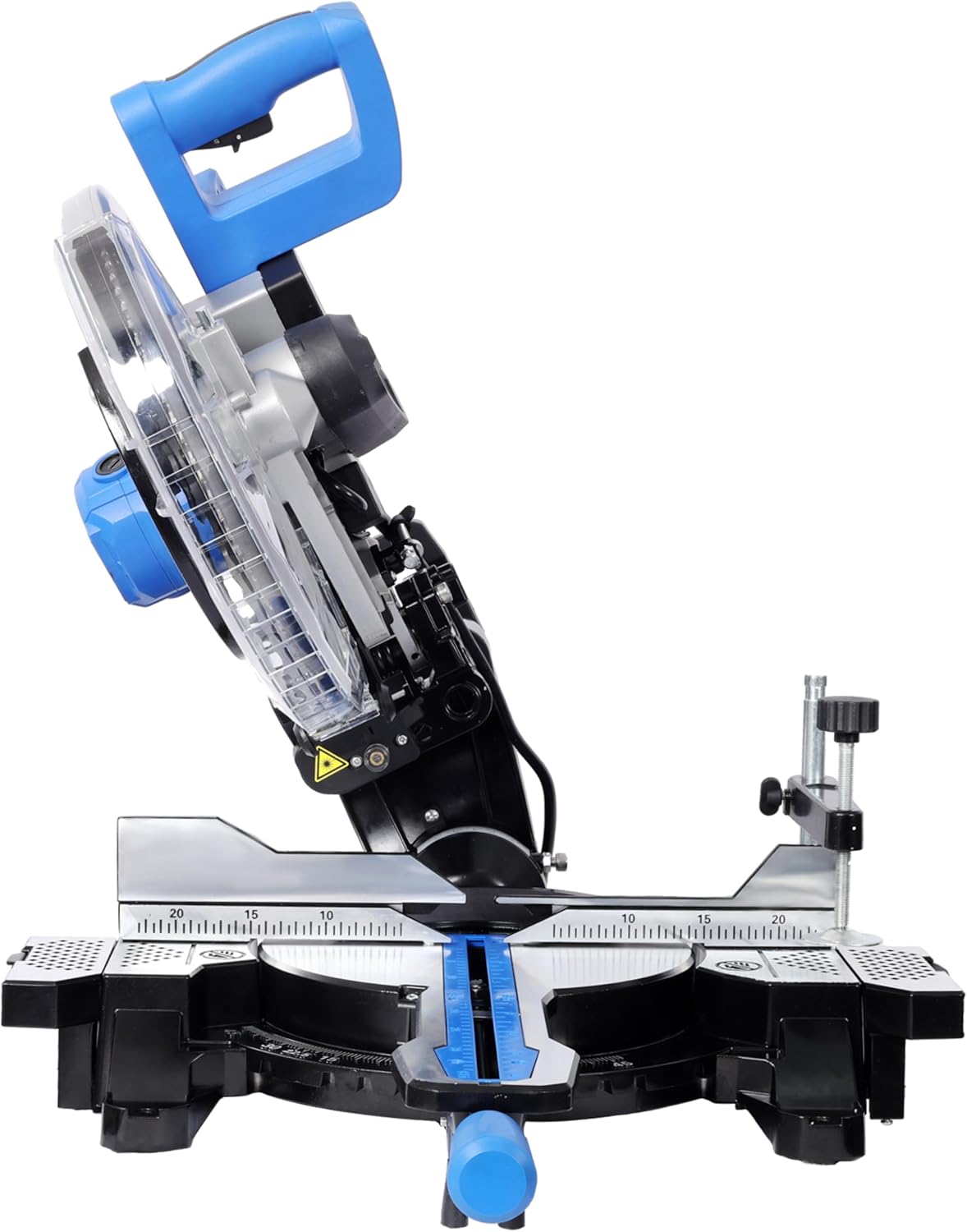 10-Inch Sliding Single Bevel Miter Saw, Dual Speed 5000/3200 RPM, 3.5-Inch x 13-Inch Large Cutting Capacity, with Dust Bag & 48T Blade, for Wood, PVC, and Aluminum Cutting (Orange)