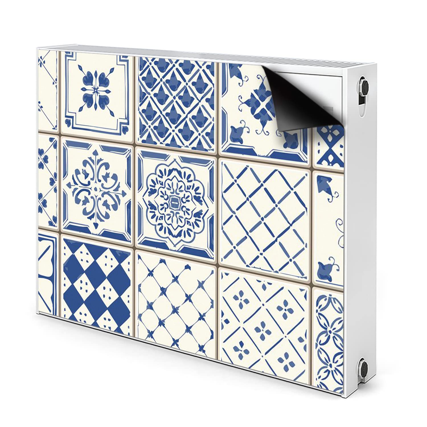 Cache radiateur bleu magnétique pour masquer les radiateurs abîmés 100x60
