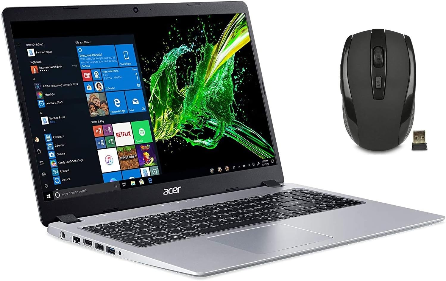 Popular 2020 Newest Acer Aspire 5 Slim Laptop 15.6 FHD IPS Display, AMD Ryzen 3 3200u (up to 3.5GHz), Vega 3 Graphics, 8GB RAM DDR4, 512GB PCIe SSD, Backlit KB,WiFi,HDMI, Windows 10 w/GM accessories