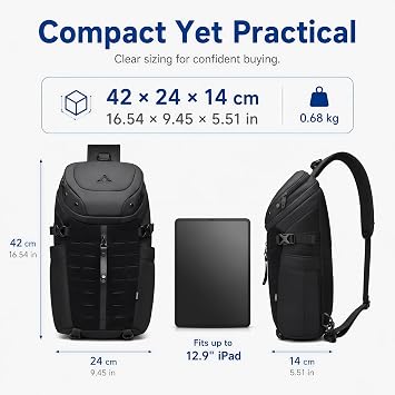 OZUKO Top Selling Crossbody Sling Bag Backpack Rover Shoulder Sling Pack Molle Small Crossbody Chest Pack, Blue, 42*14*24CM (9.45 inches * 5.51 inches * 16.54 inches)