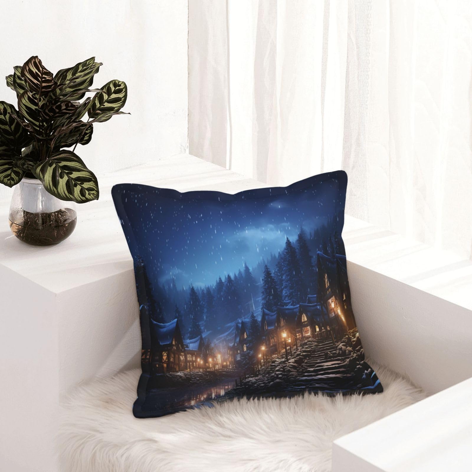 Housse de coussin en similicuir 40,6 cm résistante pour rafraîchir un canapé usé