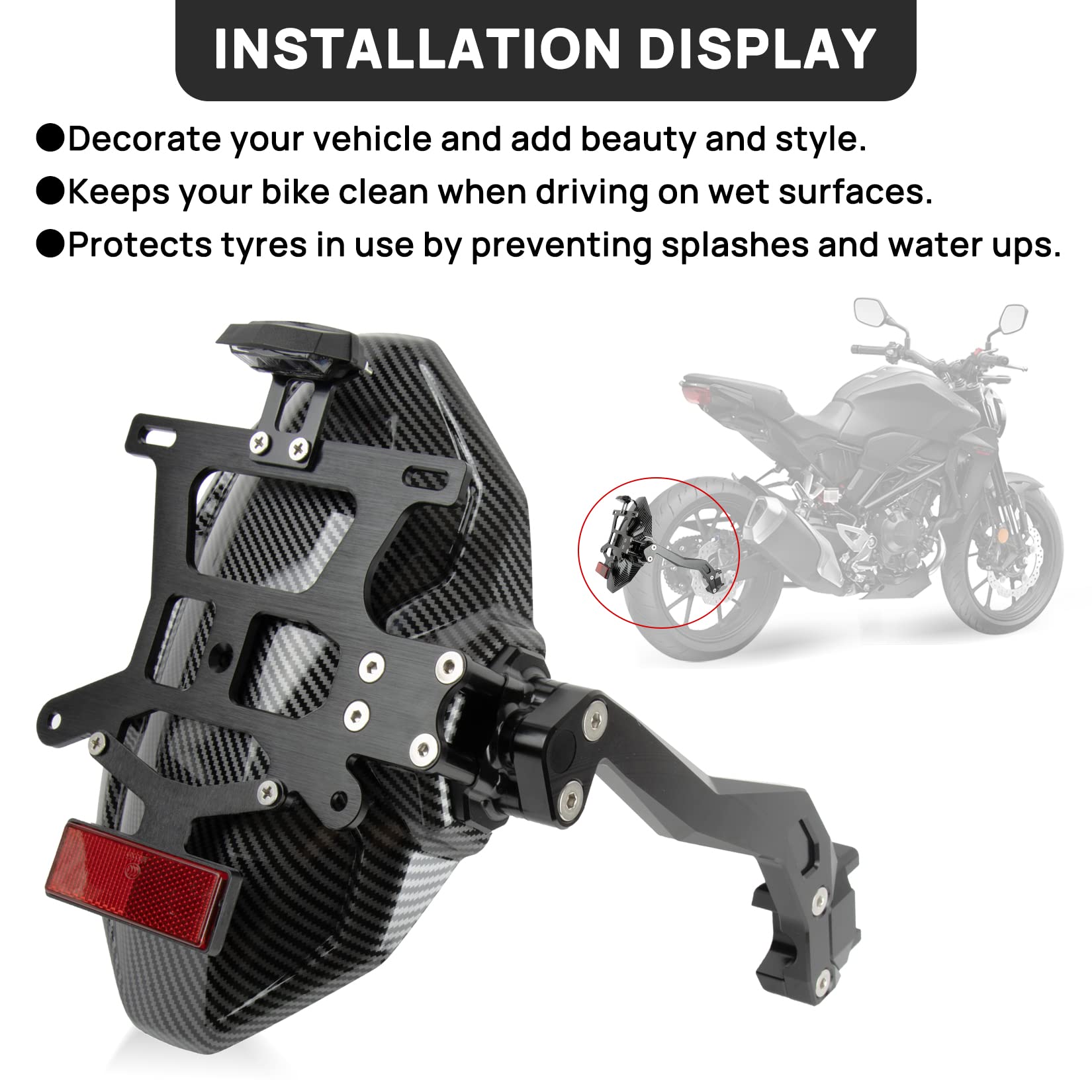 Amazon | PSLERバイク用 マッドガード スプラッシュガード 泥除け リア
