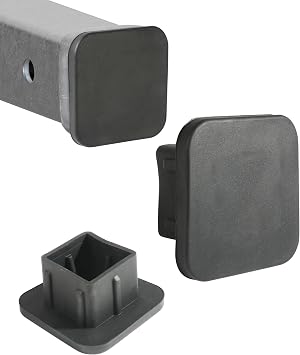 Hitch Cover,Car Accessories Trailer Hitch Covers,Tow Hitch Covers,2 Inch Receiver Hitch Cover,Rubber Heavy Duty Trailer Hitch Tube Cover Plug,Suitable for Most Cars Trucks ATV Black