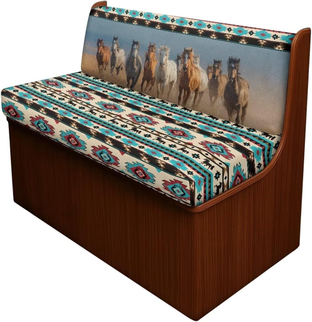 Tribal Horse RV Dinette Cushion Cover Easy Installation Replacement Couch Cushion Slipcovers Anti Slip Stretch Fabric 1 Backrest Covers and 1 Bench Covers