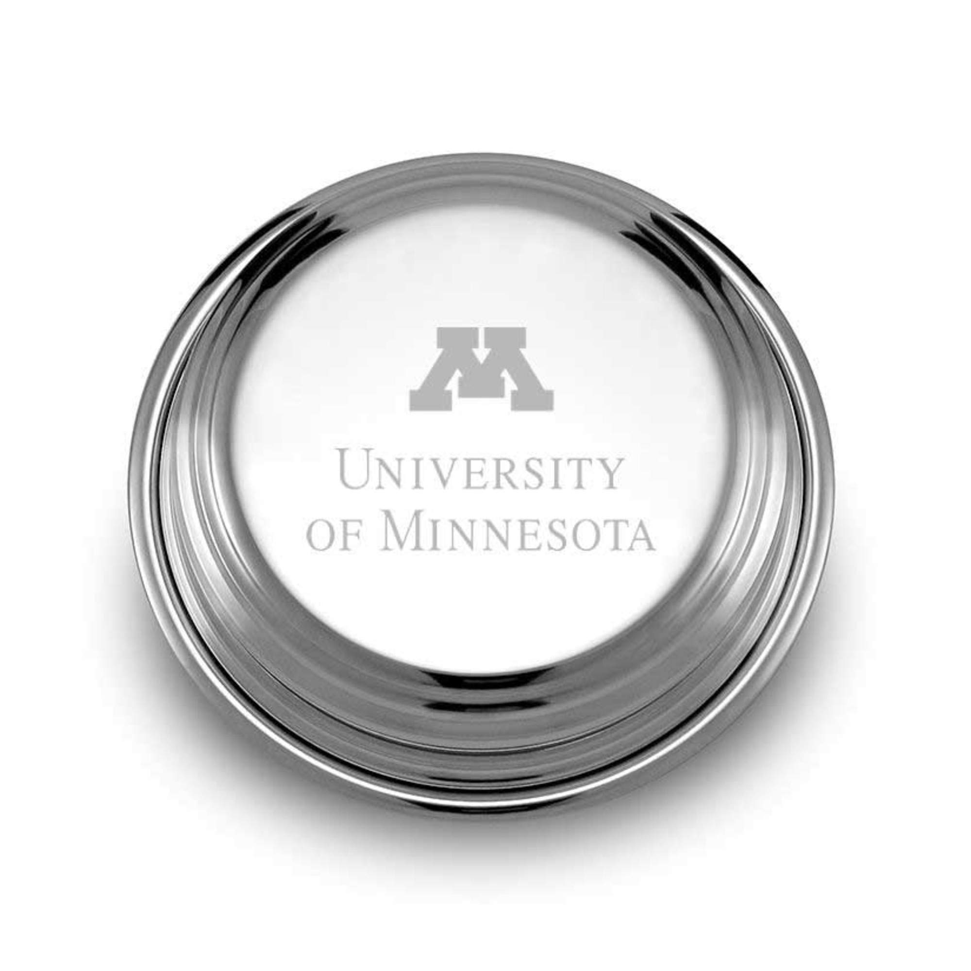 M. LA HART Minnesota Pewter Paperweight