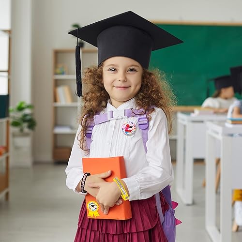 Miniatura 6 de Juego de 90 piezas de recuerdos de fiesta de graduación preescolar, 30 pulseras de goma de felicitaciones de jardín de infantes, 30 calcomanías de