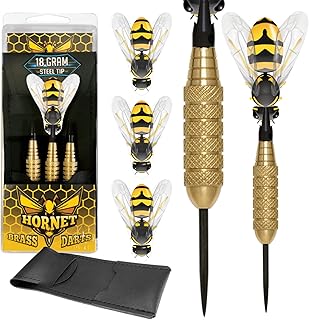 Dart World 13101 Hornet Brass 18-Gram Steel Tip Dart (18-Gram), Multi Colored
