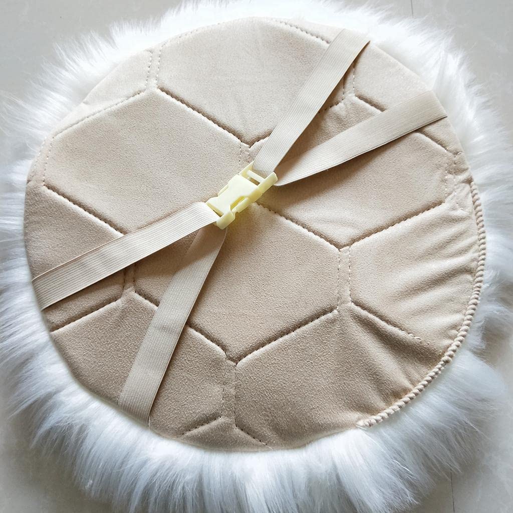MYADDICTION Fluffy Faux Fur Seat Cushion Pad Artificial Sheepskin Mat Camel 33cm-image-40