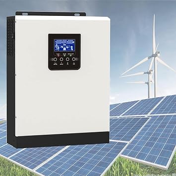 Pure Sine Wave Inverter,Hybrid Solar Inverter 3000va 2400w - Pure Sine Wave Dc24v to Ac220v, Pwm Solar Inverter - Build in 50a Solar Controller + Ac Charger, for Home Solar,White