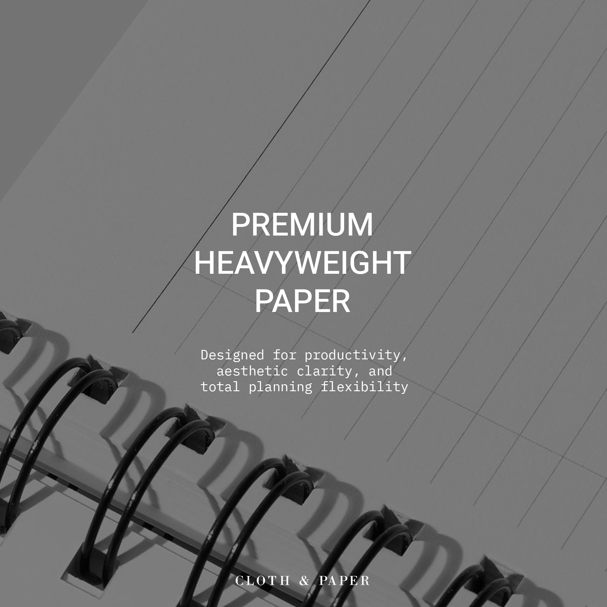 Cloth & Paper Exotic Spiral Notebook A5 - Argento (note a righe) | 110 fogli/220 pagine | Taccuino a spirale a righe medie, diario di scrittura per appunti, lavoro o studio