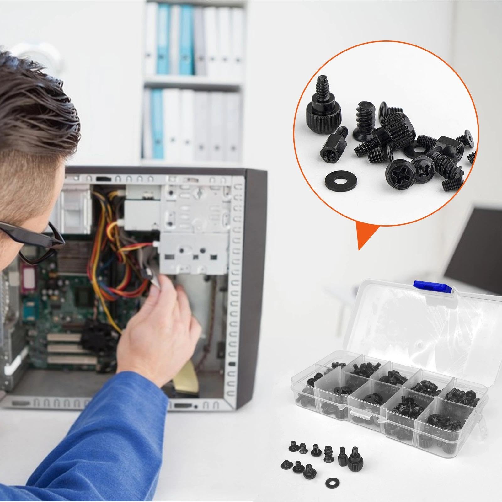 420 Pezzi Viti per Computer Portatili, Set di Viti per Computer Portatile, Viti per PC con 10 Dimensioni, Viti Distanziatori per Computer per Hard Disk Scheda Madre Ventola Disco Rigido