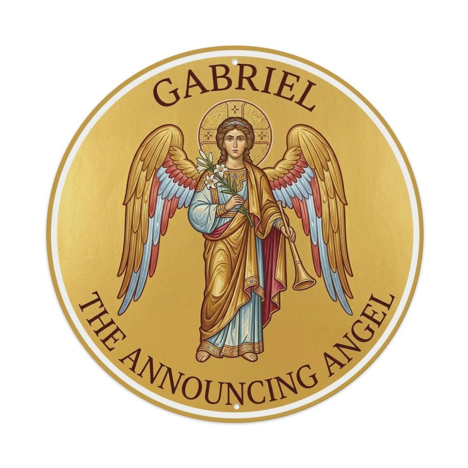 Archangel Gabriel The Announcing Angel Annunciation Metal Tin Sign