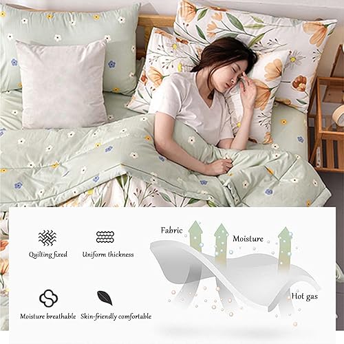 Miniatura 2 de Juego de edredón reversible de microfibra suave y ligera, para todas las estaciones, F, 59.1 x 78.7 in