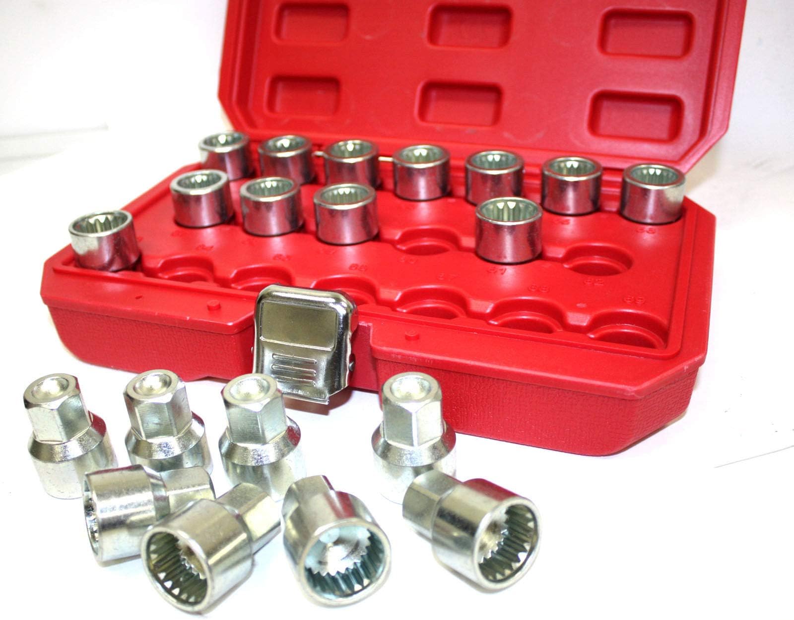 M2 Outlet 20 Piece OEM Multi Spline Master Locking Wheel Nut Key Socket for Porsche Cayenne VW