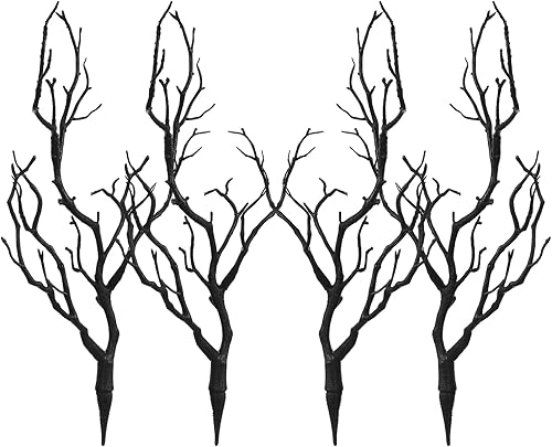 Garneck 8 piezas de accesorios de cornamenta sintética, decoración de boda negra, accesorios de Halloween, decoraciones negras, ramitas de árbol de