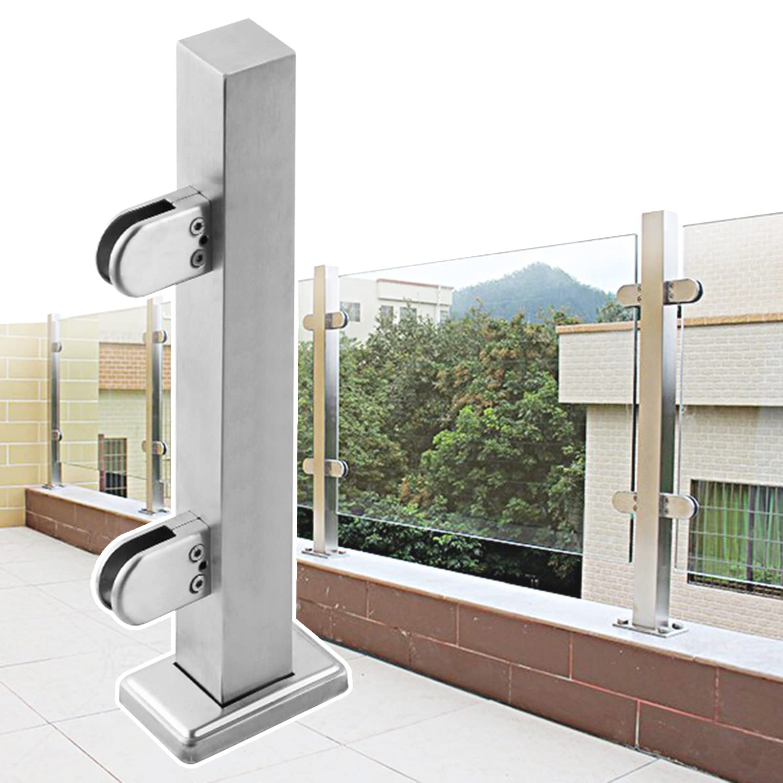 Balustrade et poteau de garde-corps de terrasse métallique sur mesure 85 cm 105 cm de hauteur