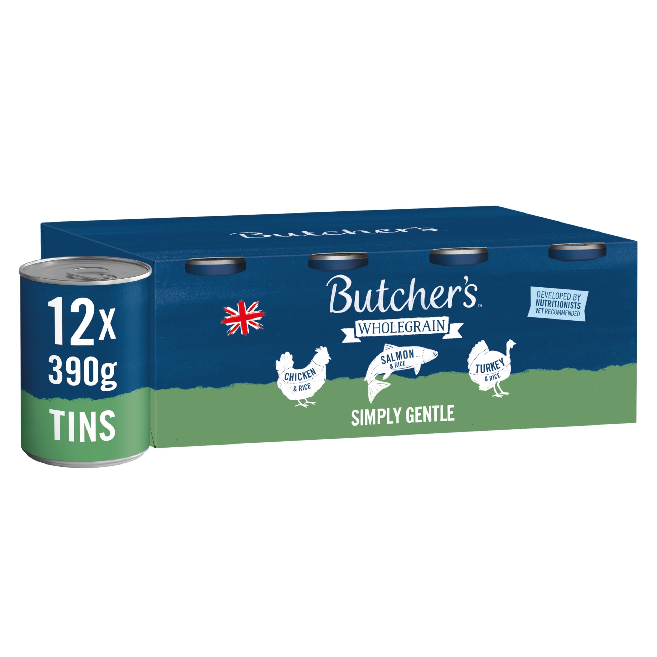Butcher's Complete Wet Can Adult Dog Food Simply Gentle Loaf Pack 6x390g - Chicken, Salmon & Turkey - 4
