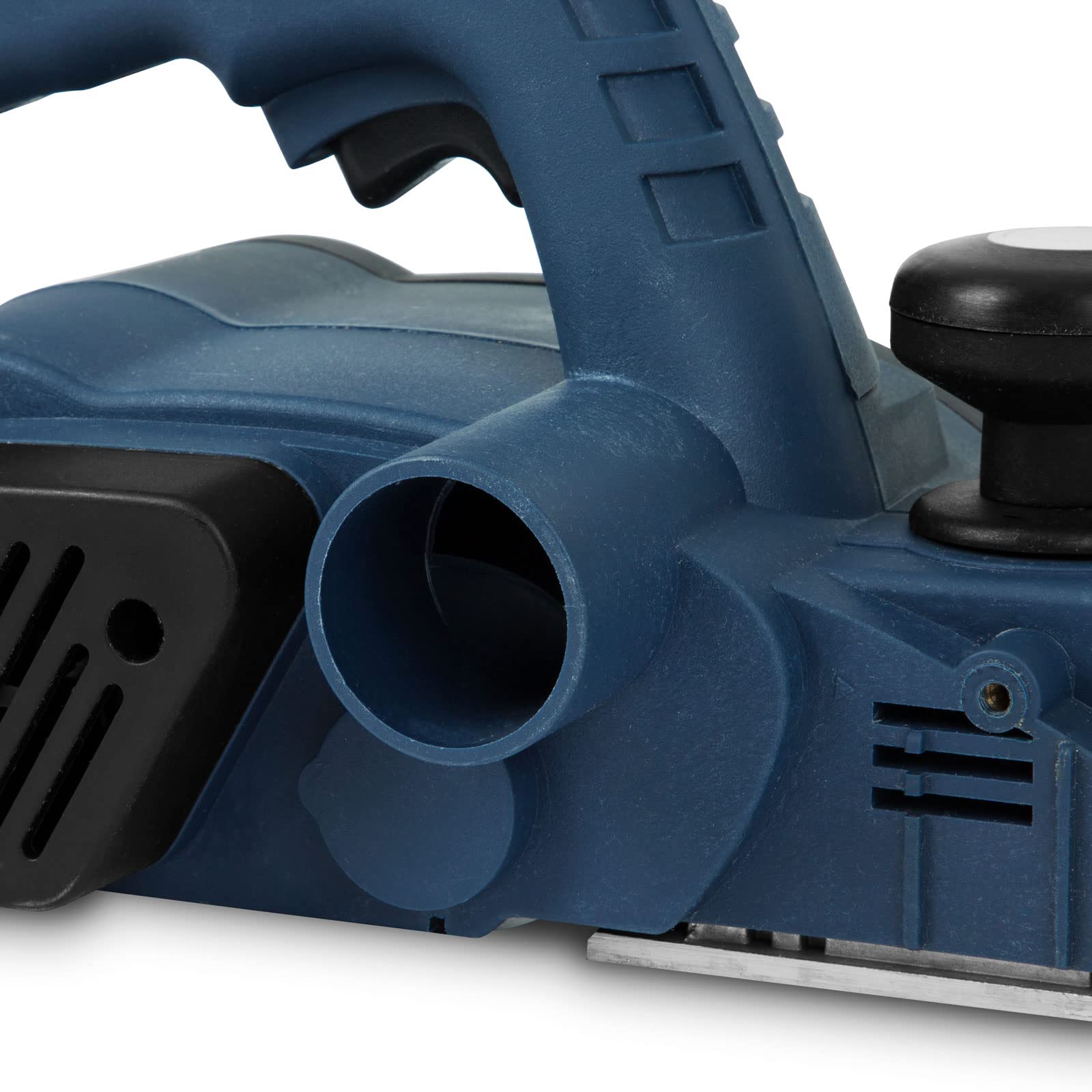 EBERTH Strug elektryczny do drewna o mocy 900 W, głębokości cięcia 2,6 mm, szerokości strugania 82 mm, strug z ogranicznikiem równoległości i głębokości oraz workiem na pył, blokadą włączania