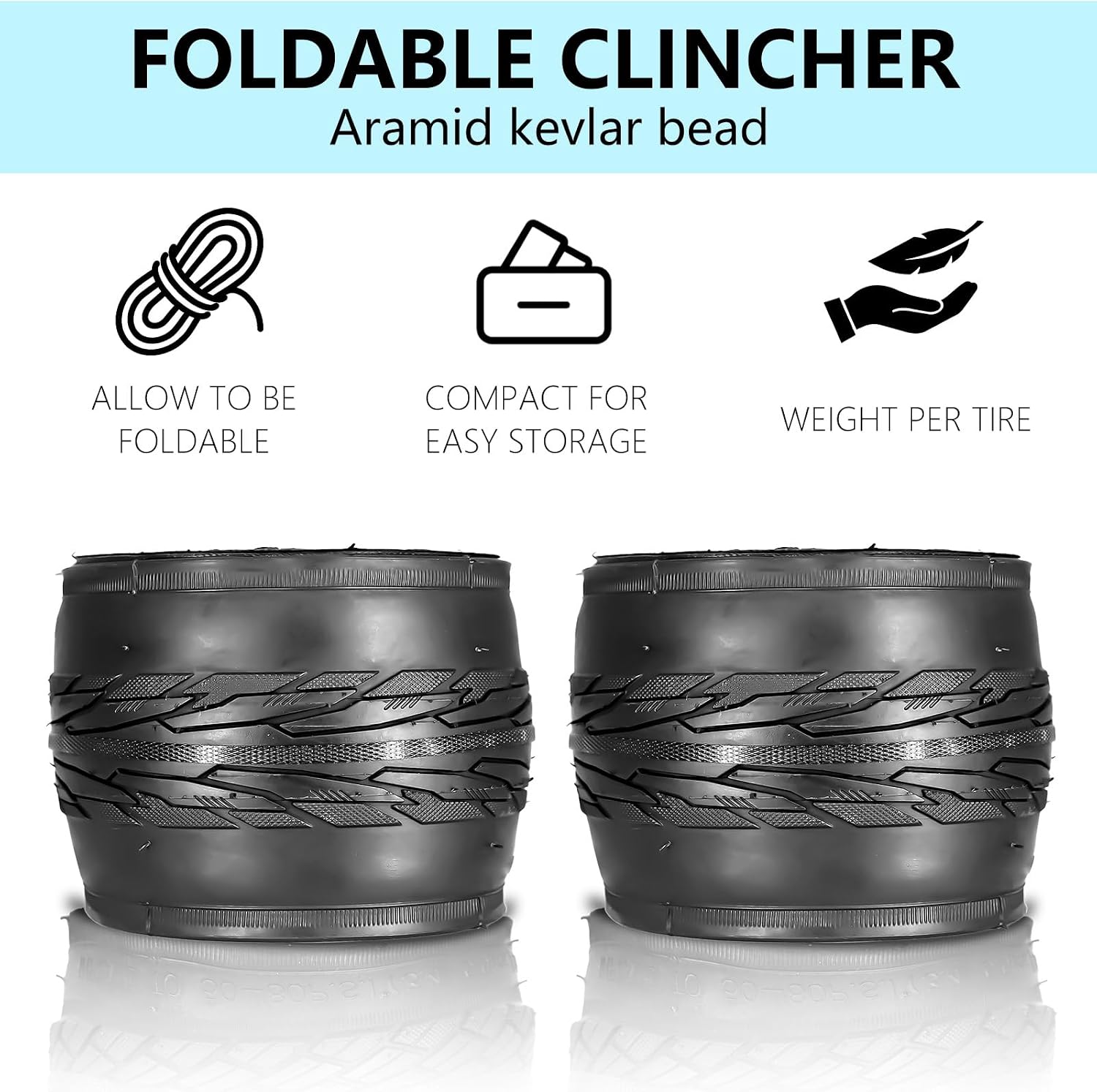 700x32C/35C/38C Foldable Road Bike Tires and Inner Tubes 2-Pack Schrader Valve 48mm with Repair Kit, Rim Strip, Tire Levers for Road Bicycle