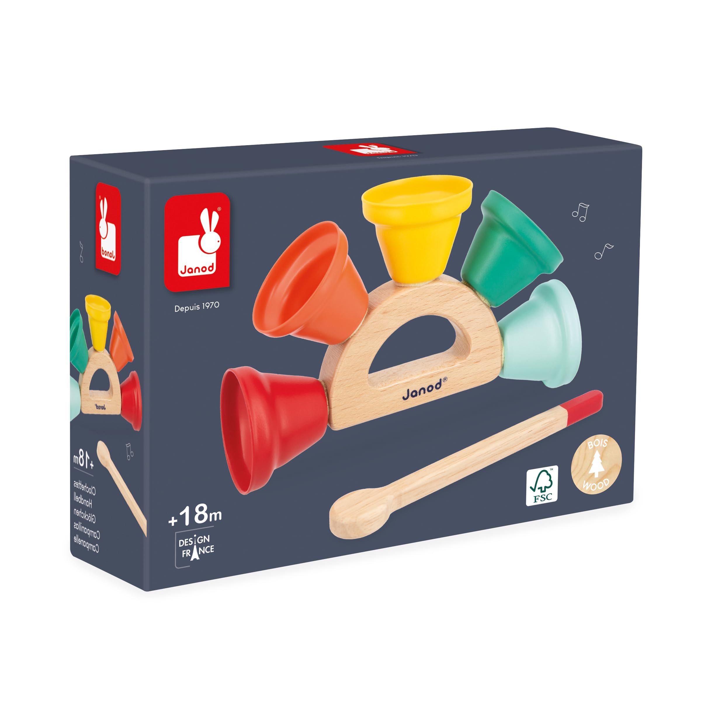 Banjo Jungle Gioia - Janod - Jouet musical en bois - De 3 à 5 ans