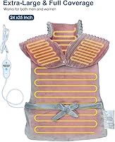 Vista 7 de Dowin Massaging Heating Pad for Neck and Shoulders,Wearable Heating Pads for Back Pain Relief,Auto-Shut Off, 2 Heat Settings Heating Pad Wrap with