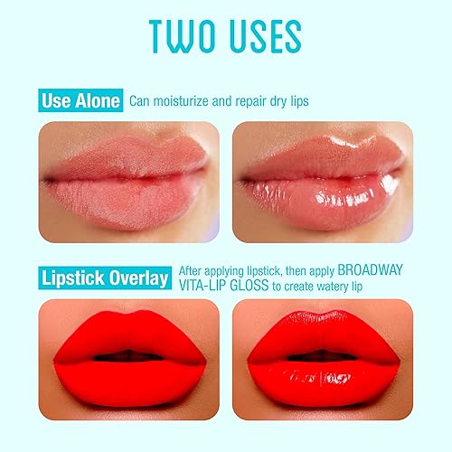 Miniatura 6 de Broadway Vita-Lip brillo de labios transparente de 0.47 onzas, 3 unidades, aceite de menta, coco y escaramujo