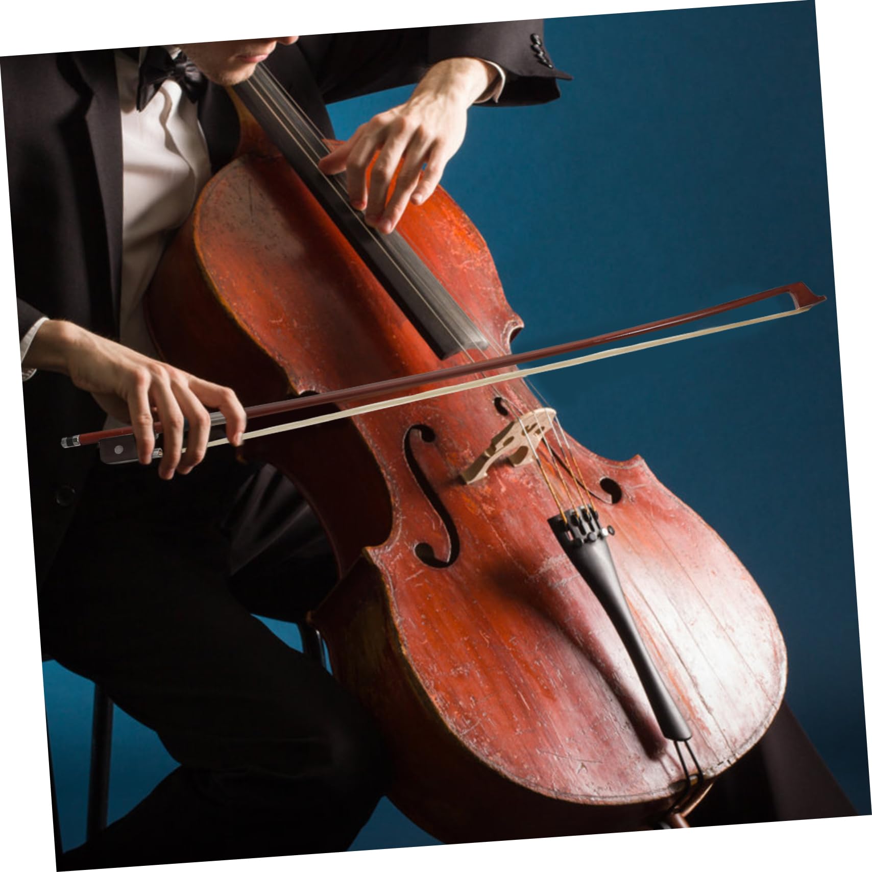 Bastón de Violonchelo de Madera Brasileña y Crin Marrón