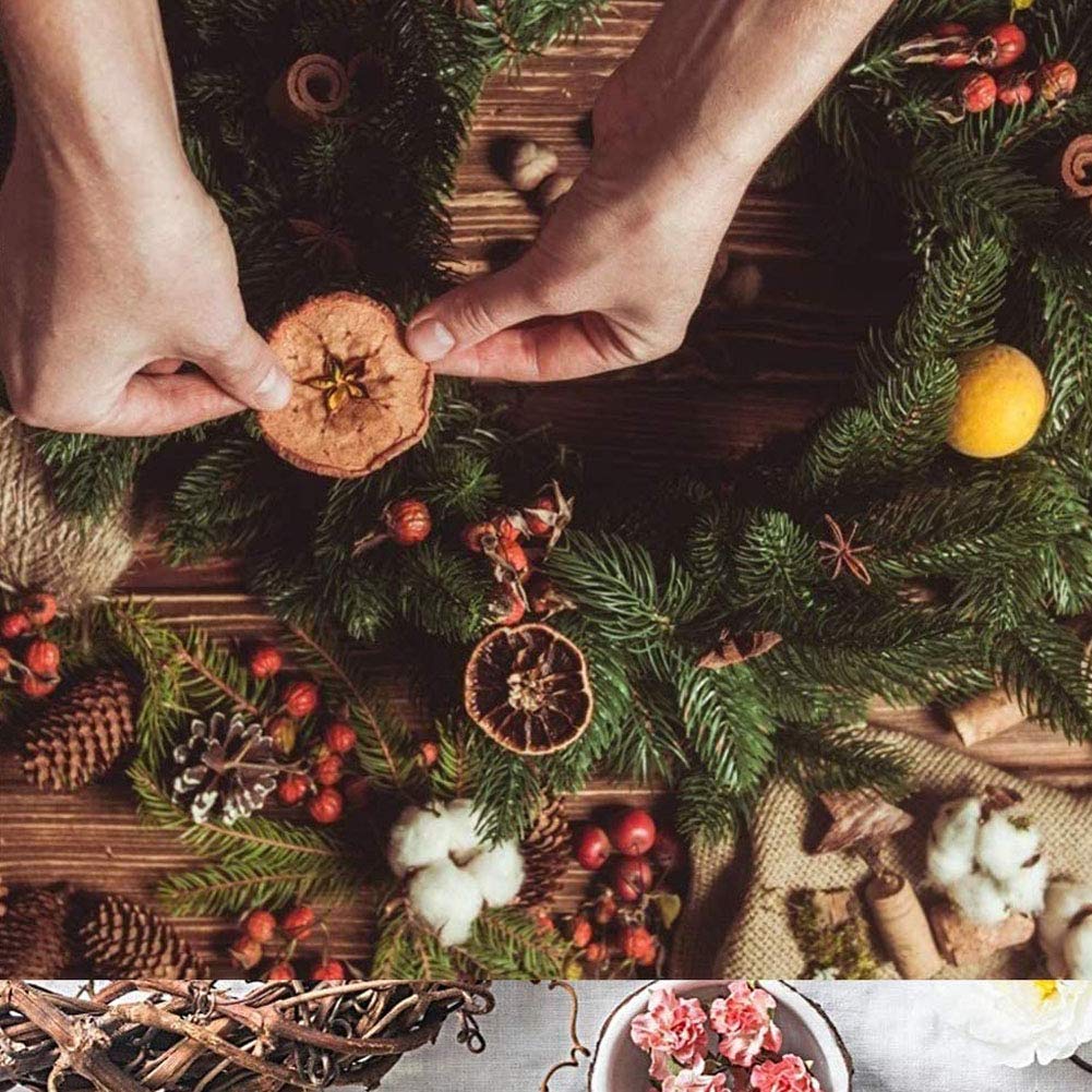 4 Couronnes En Rotin Naturel De 15 Cm - Pour Décorations DIY Noël, Halloween, Mariage - Supports Pour Créations Florales Ou Déco Murale