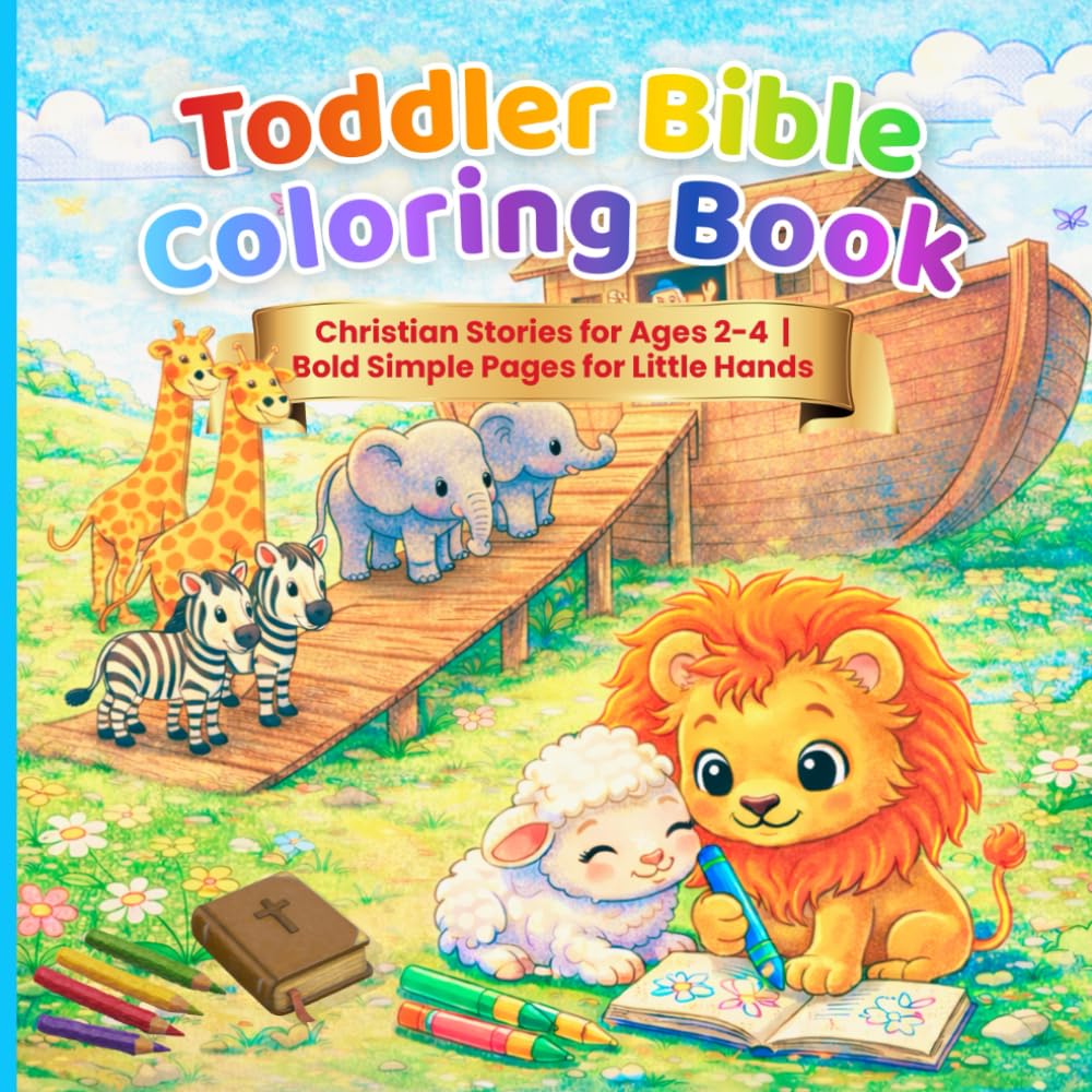 Toddler Bible Coloring Book: Christian Stories for Ages 2-4 | Bold Simple Pages for Little Hands