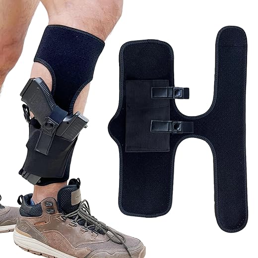 Concealed Ankle Holster with Magazine Pouch, Men/Women Leg Gun Holster for Pistols and Similar Firearms.