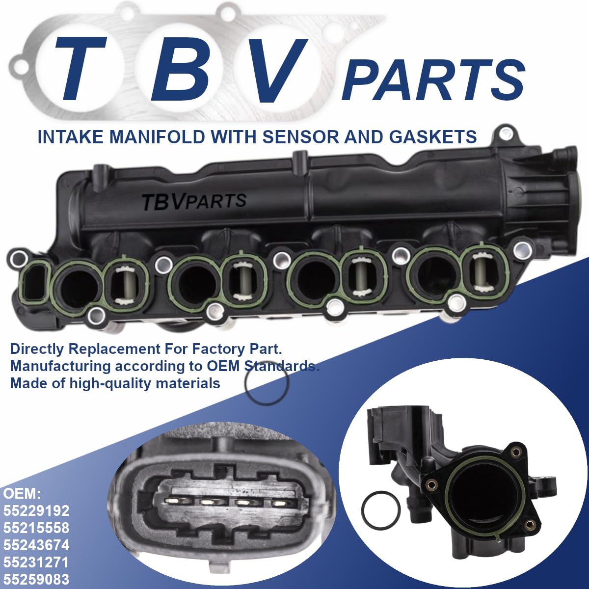 Collecteur d’admission compatible avec Fiat, Alfa Romeo et Suzuki 2.0 JTD / 2.0 Multijet – Références : 55215558, 55229192, 55231271, 55243674, 55259083, 802009463707