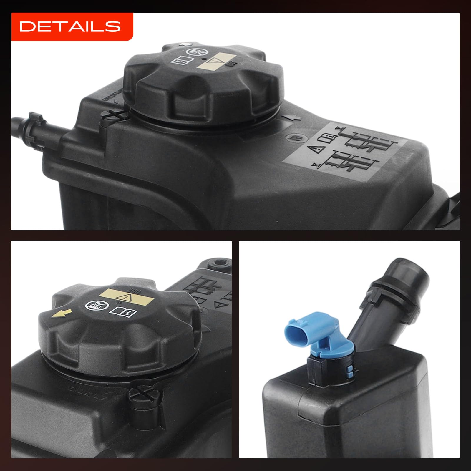 Frankberg Serbatoio di Espansione Refrigerante Intestazione Diesel Compatibile con X1 E84 2.0L Serie 3 Touring E91 2.0L Serie 3 E90 2.0L Serie 1 E81 2.0L Serie 3 Touring E91 3.0L SKEPT0146