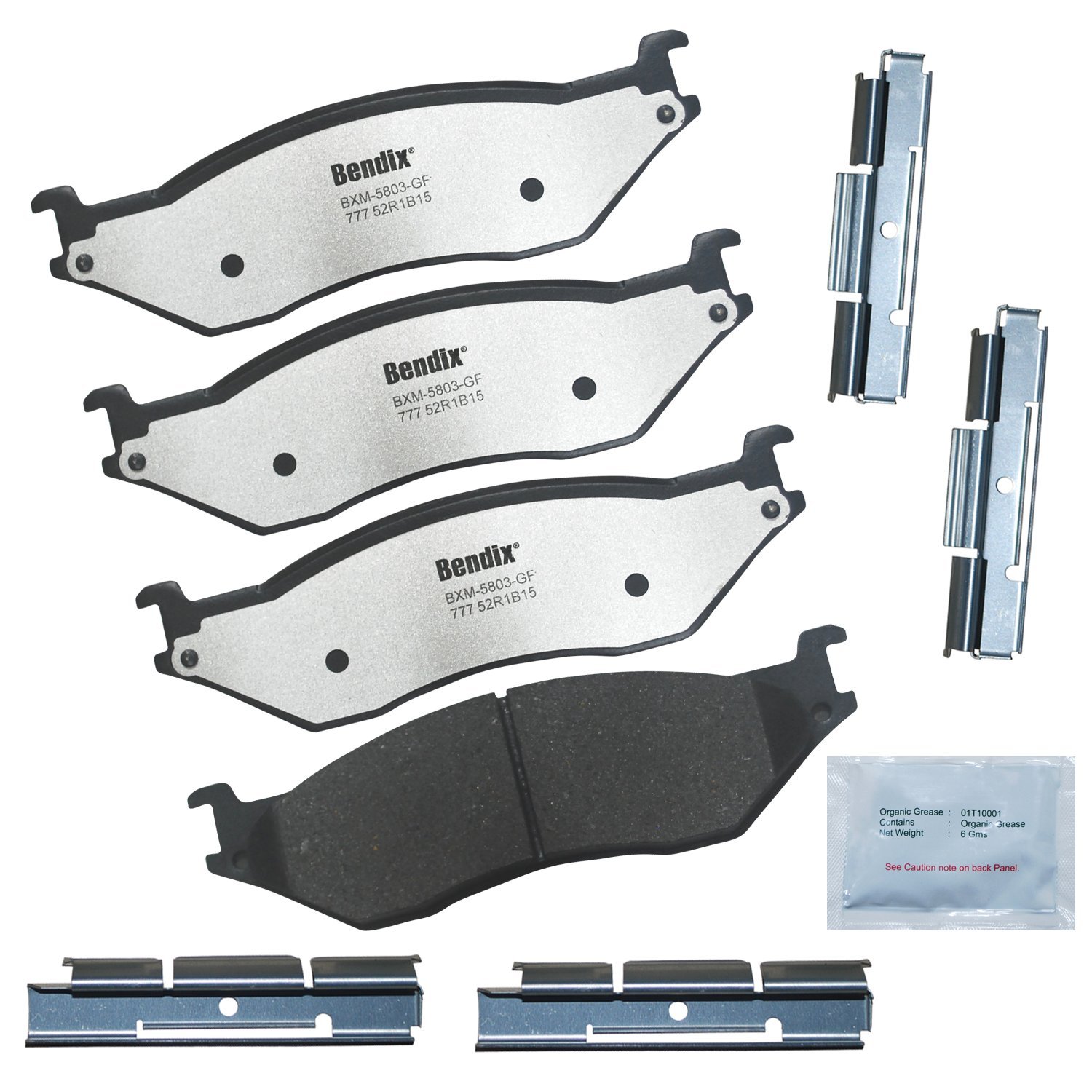 Bendix Fleet Metlok MKD777FM Brake Pads compatible with Fleetwood Bounder,Bounder Classic,Ford Super Duty Motorhome Chassis Super Duty Super Duty