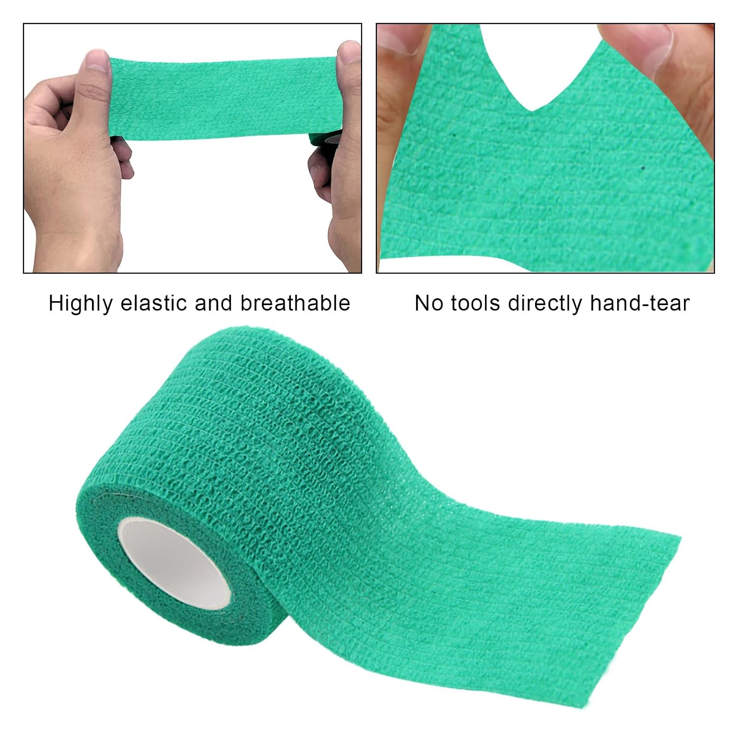 19pcs Tattoo Grip Tape Green, 2"x 5Yards Disposable Cohesive Tattoo Grip Cover Wrap Elastic Bandage Handle Grip Tube for Tattoo Machine Tattoo Grip Accessories