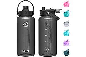 Half Gallon Water Bottles with 2 Straws