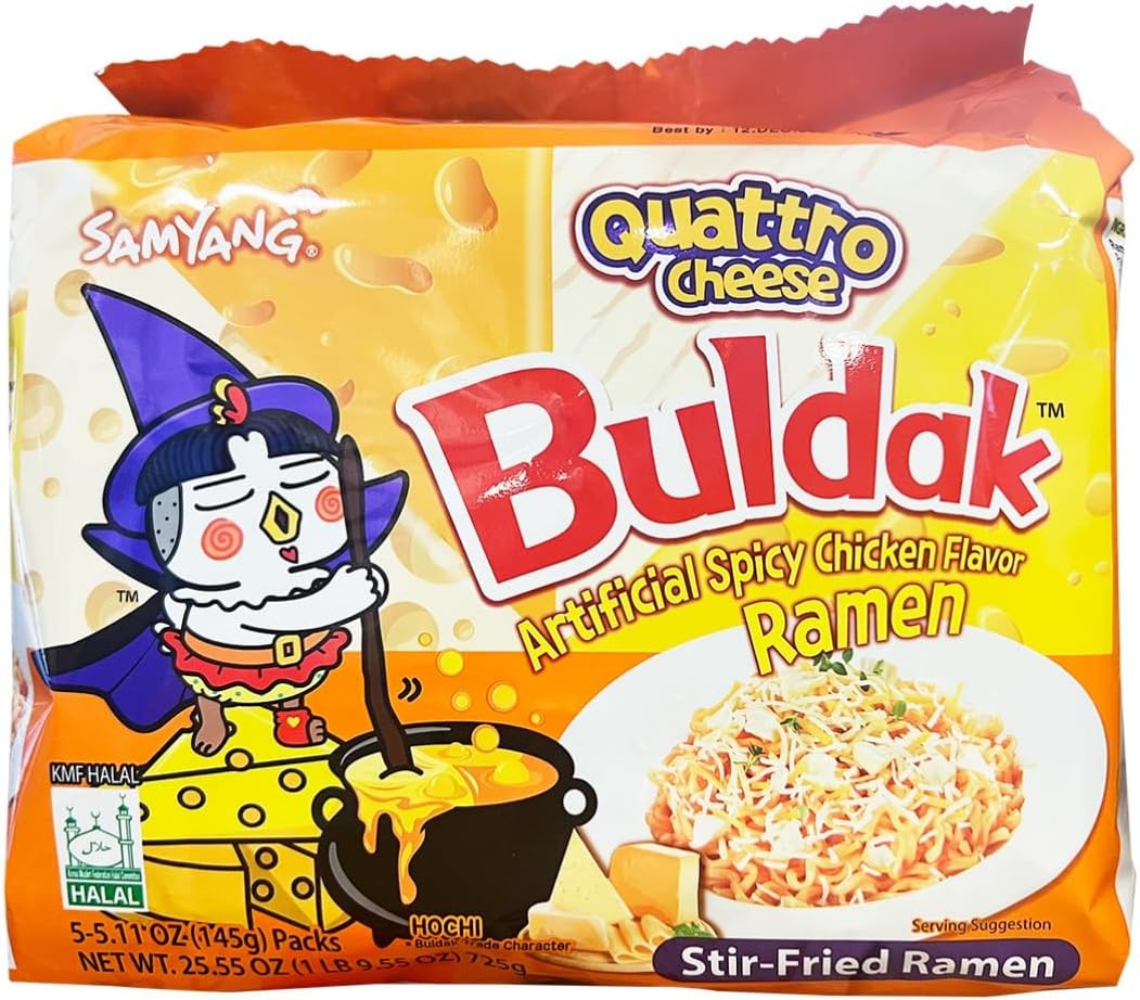 Quattro Cheese Flavor Buldak Ramen Pack of 5