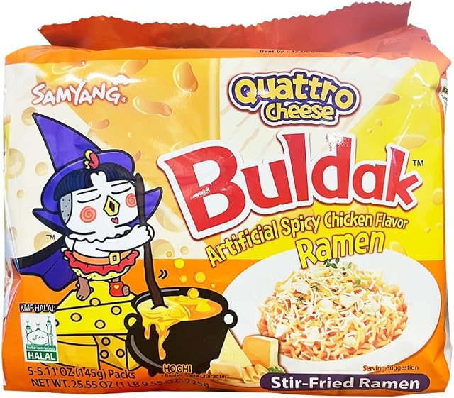 Samyang Quattro Cheese Flavor Buldak Ramen Pack of 5