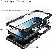 Vista 3 de Ailiber Funda para teléfono OnePlus Nord N30, One Plus N30 5G con protector de pantalla de vidrio templado, protección de estructura de 2 capas
