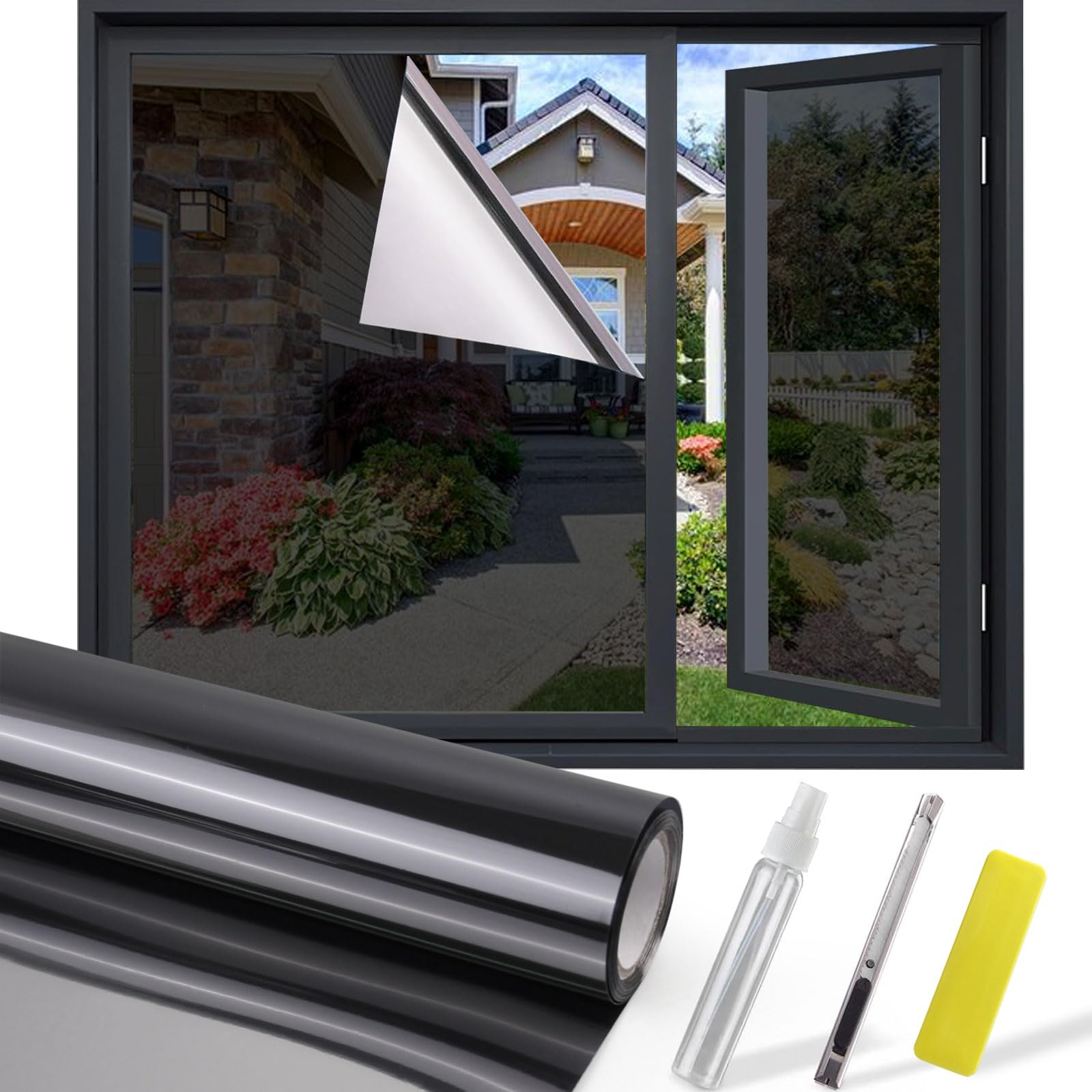 Pellicola Per Vetri Privacy 200x44.5 Cm - Anti-UV, Autoadesiva, Per Casa E Ufficio - Foto 10