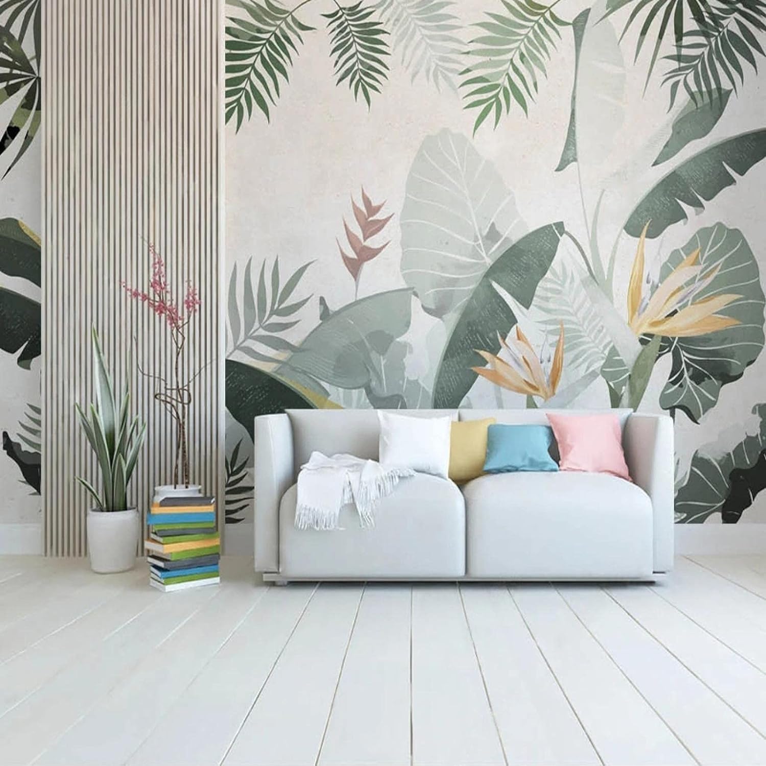 Papier peint 3D lavable et résistant décoration murale panoramique