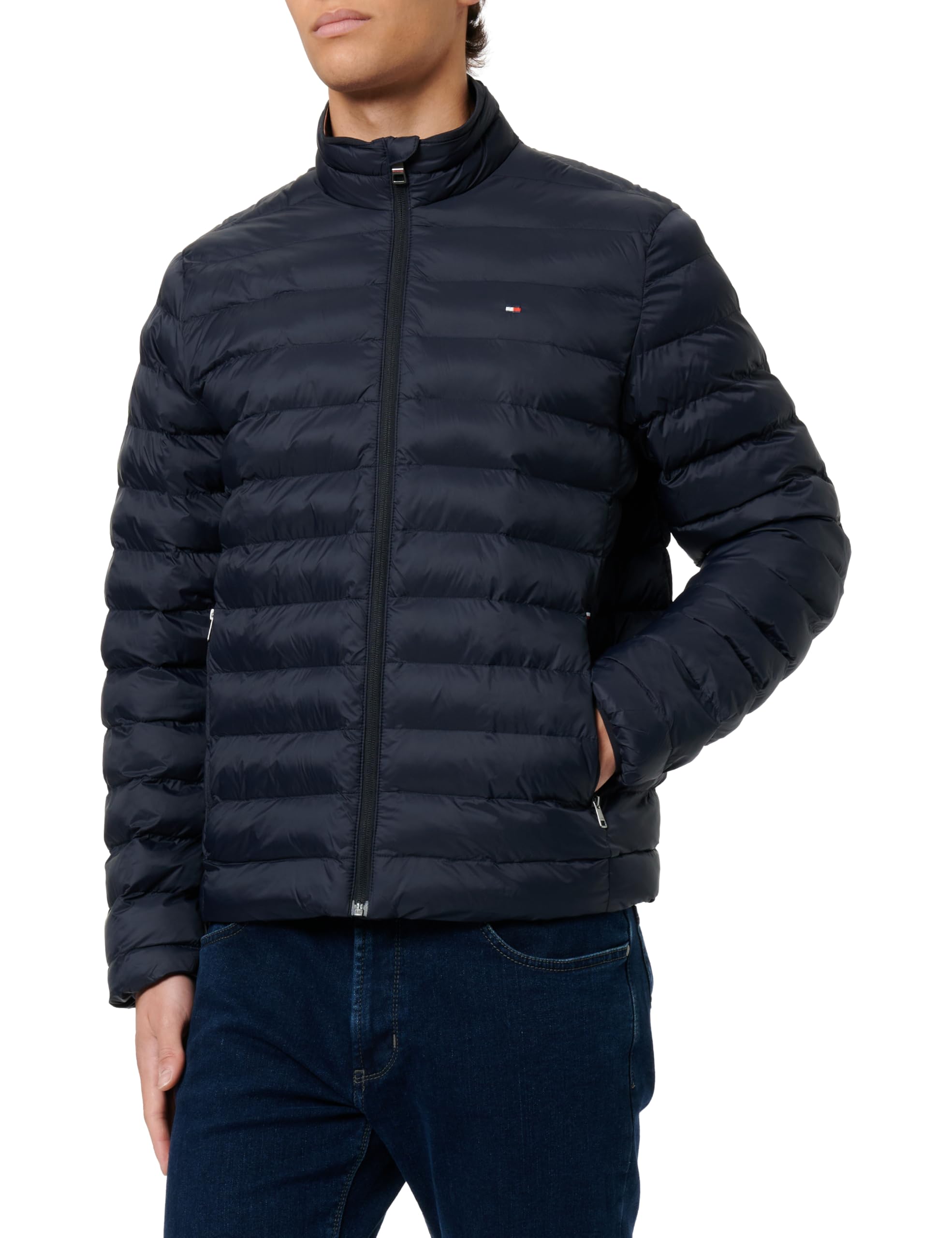 Tommy Hilfiger Men's CORE PACKABLE RECYCLED JACKET MW0MW39990 Other Jackets, Blue, XS