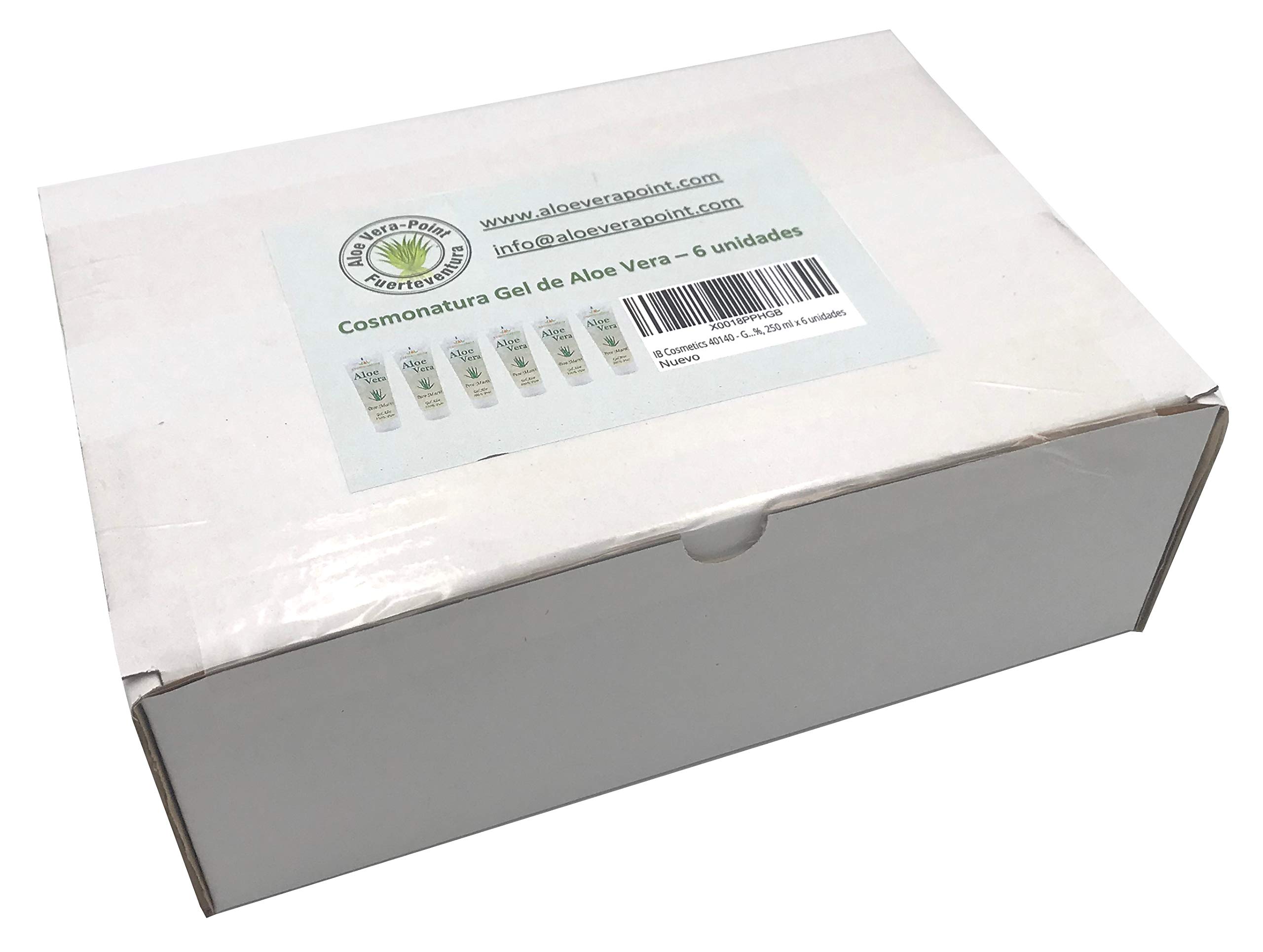 40140 - Gel aloe vera 100%, 250 ml x 6 unidades