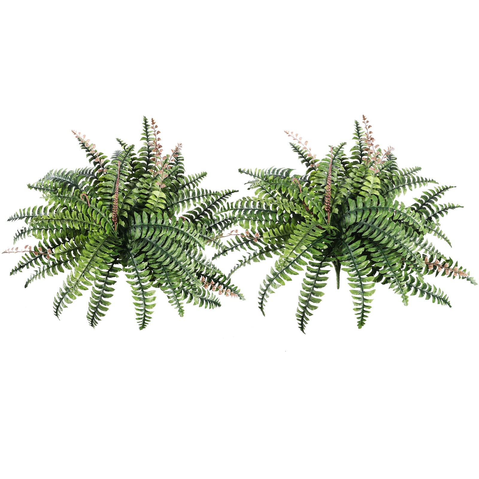 The Bloom TimesFake Fern Artificial Plants Large Faux Boston Ferns for Indoor Outdoor Planter Set of 2