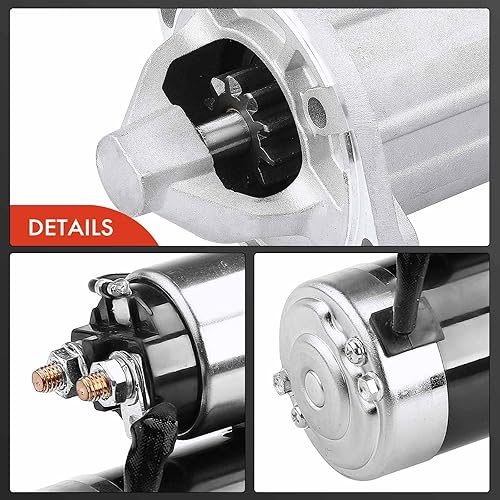 Miniatura 7 de A-Premium Motor de arranque compatible con Kia Magentis 07-10, Optima 07-10, Rondo 07-10 y Hyundai Santa Fe 07-09, V6 2.7L, 12V 1.2KW 8 dientes en