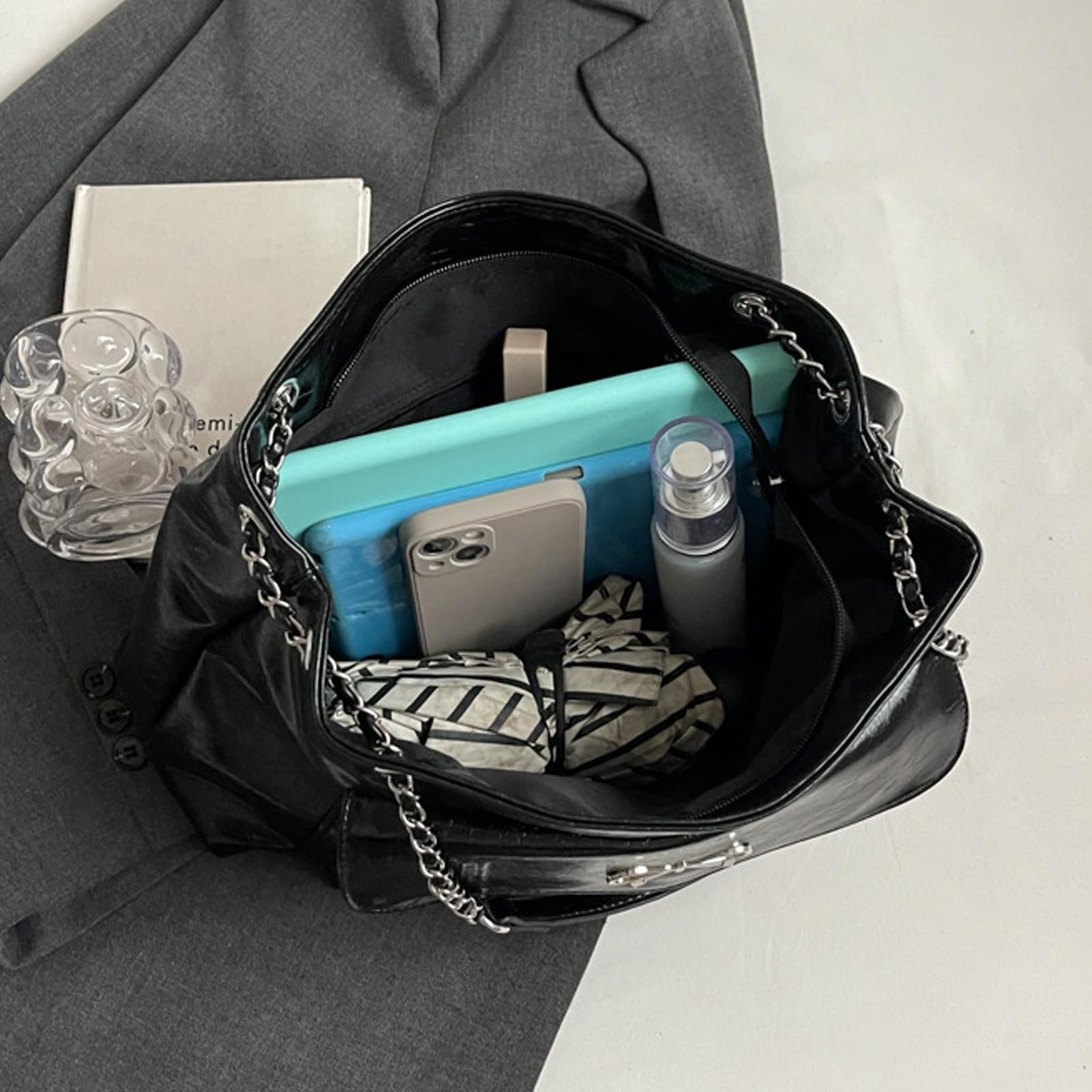 BUKESIYI Bolsos Mujer Bolso Bandolera Grandes PU Cuero Piel Fiesta Casual Bolsos ES77530